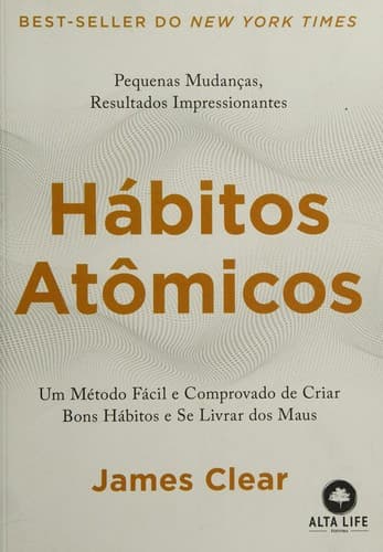 Capa do livro Hábitos Atômicos, de James Clear